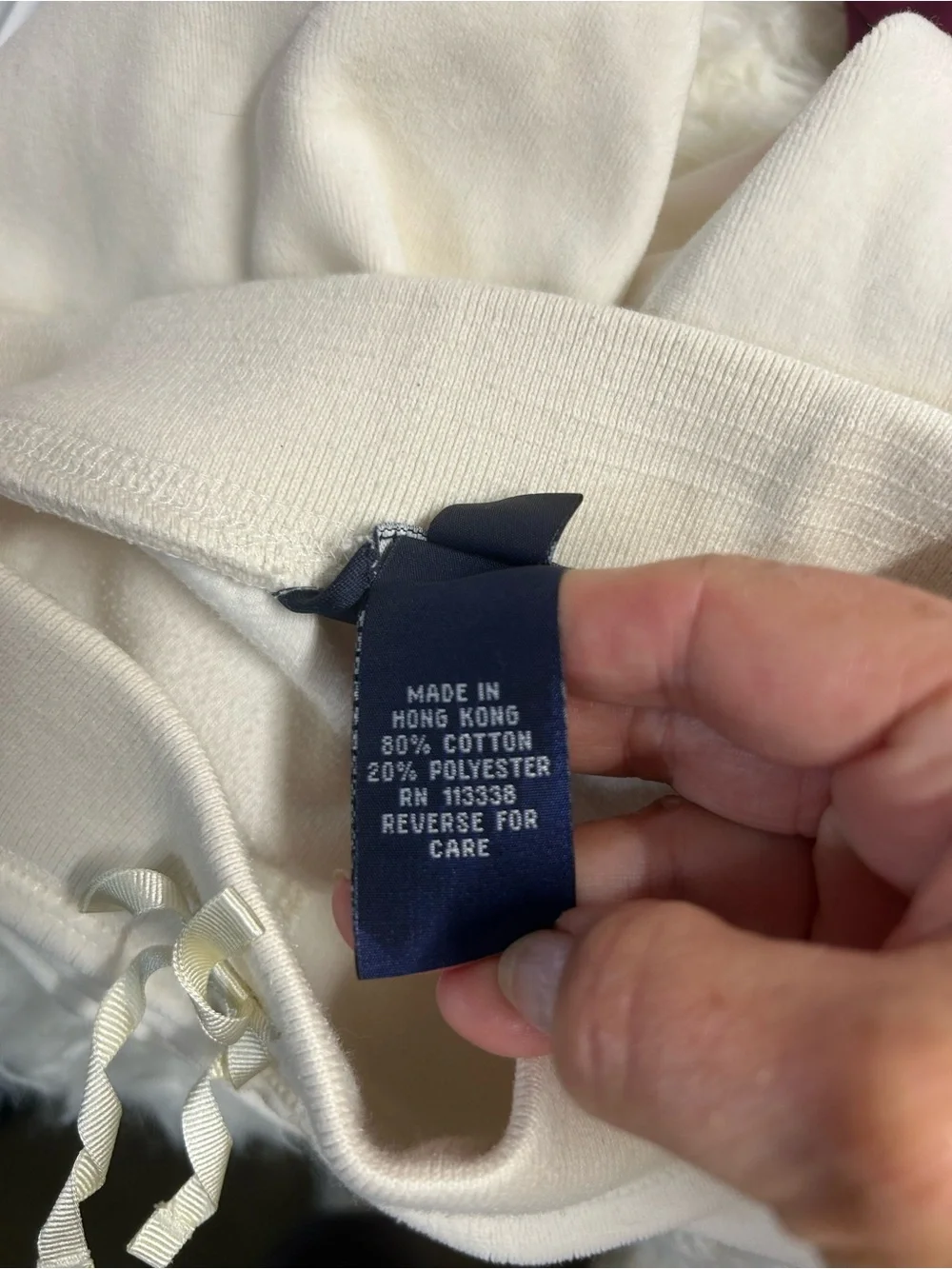 Ralph Lauren Cream Kids Sweatpant Joggers
